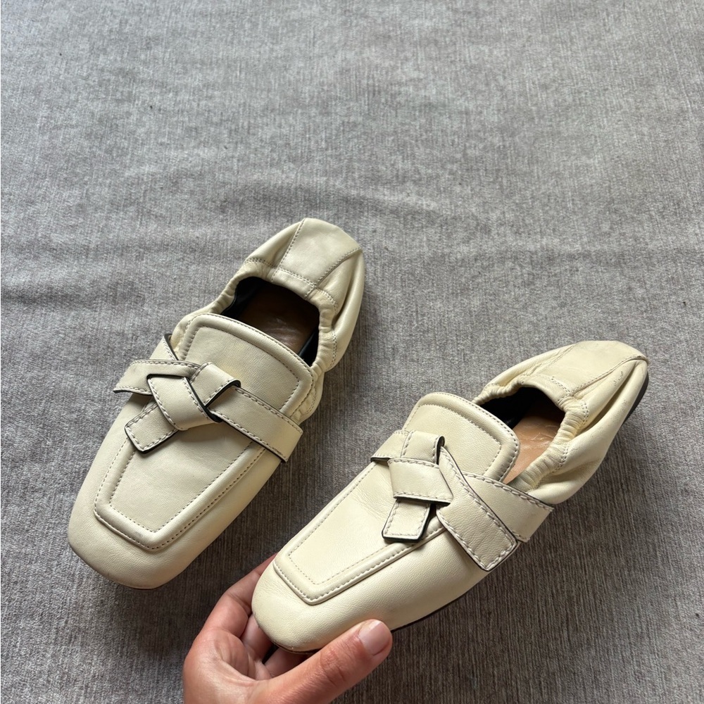 Authentic Loewe Cream Gate Loafers